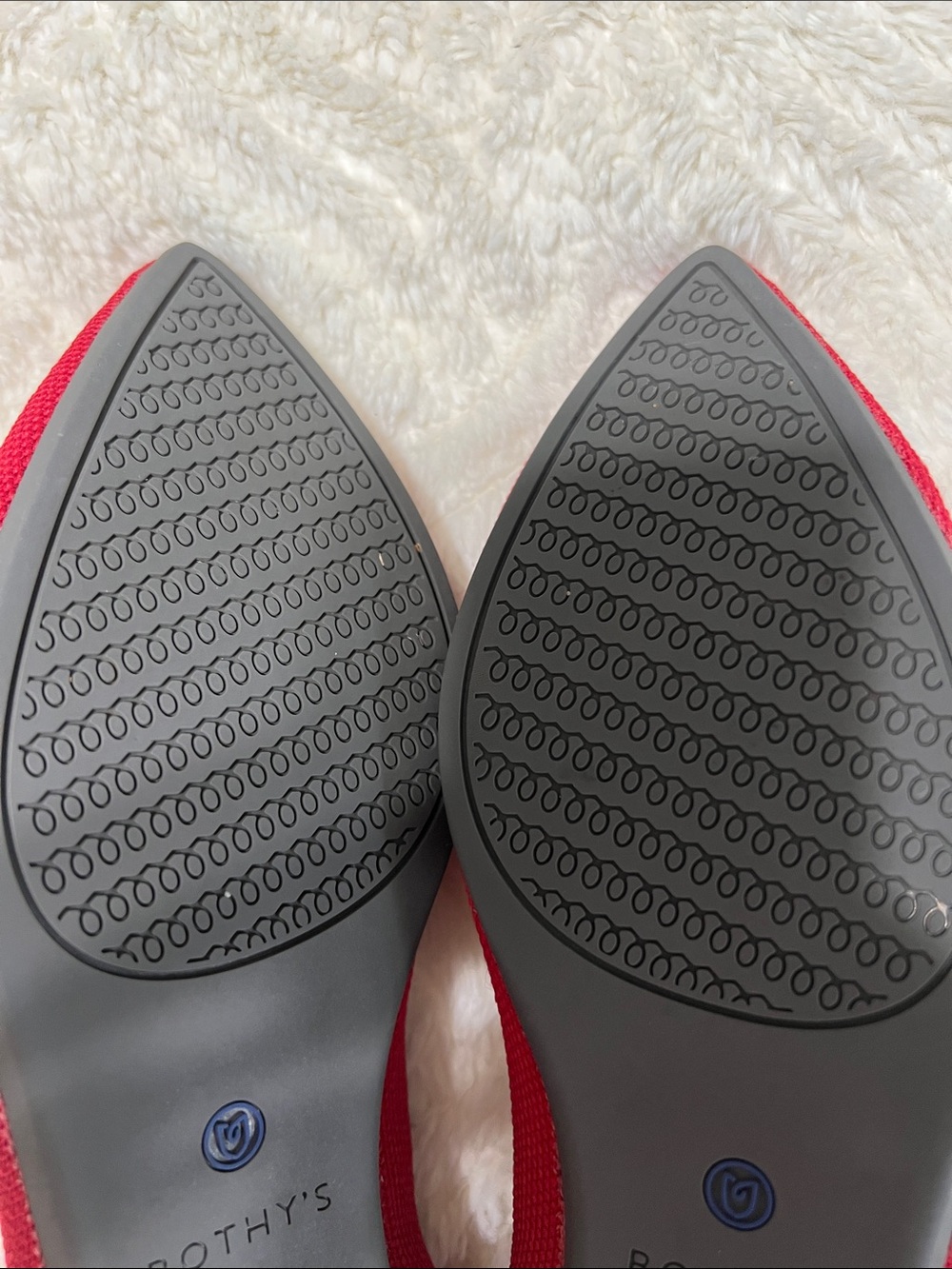 Rothy’s The Point Flats Women’s 9.5 Red Blue Knit Pointed Toe Washable - Picture 11 of 11